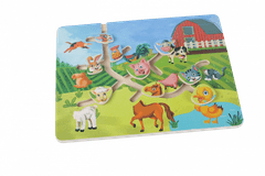 HOPE TOYS HOPE TOYS Dřevěný labyrint farma puzzle. Najdeš správnou hlavičku?