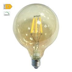 Diolamp  LED Globe Filament žárovka G125 Amber 10W/230V/E27/2700K/1160Lm/360°/Dim