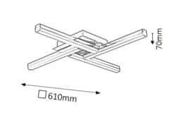 Rabalux Koupelnové stropní svítidlo 5896 LED Stropní koupelnové svítidlo ANTONIA 4xLED/6W