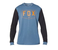 Fox tričko Shield Ls Tech blue steel vel. S