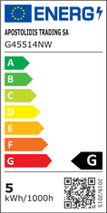 Diolamp  SMD LED žárovka matná Ball G45 5W/230V/E14/4000K/450Lm/180°