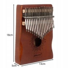 Malatec 24352 Kalimba, 17 kláves, mahagon