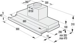 Gorenje Výsuvný odsavač par BHP923E13X