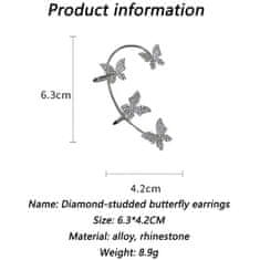 Netscroll Módní hit: motýlová náušnice, která obejme celé ucho, ButterflyEarring