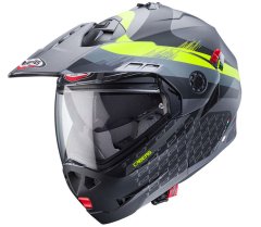 Caberg Helma na moto Tourmax X Sarabe matt gun metal/black/yellow fluo vel.XL