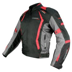 Cappa Racing Bunda moto AREZZO textilní černá/červená 4XL