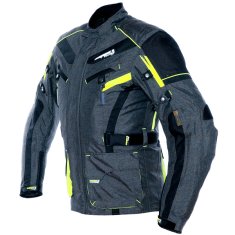 Cappa Racing Bunda moto textilní pánská CHARADE – šedá/fluo S