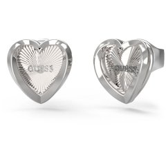 Guess Krásné ocelové náušnice Srdíčka Mon Amour JUBE04612JWRHT/U