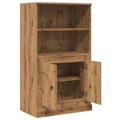 Vidaxl Skříň highboard dub artisan 60 x 35,5 x 103,5 kompozitní dřevo