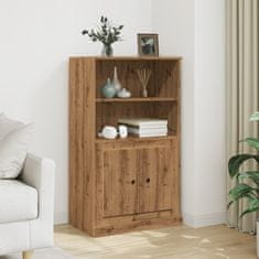 shumee vidaXL Skříň highboard dub artisan 60 x 35,5 x 103,5 kompozitní dřevo