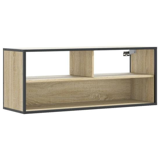 Vidaxl TV skříňka dub sonoma 100 x 31 x 39,5 cm kompozitní dřevo a kov