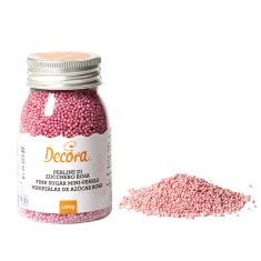 Decora Cukrové zdobení mini perličky 1,5mm růžové 100g 