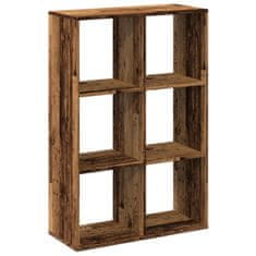 Petromila Knihovna/dělící stěna old wood 69,5x29x103,5 cm kompozit