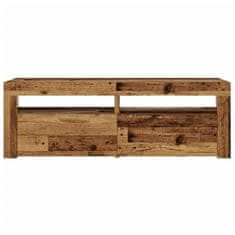 Vidaxl TV stolek s LED old wood 120 x 35 x 40 cm kompozitní dřevo