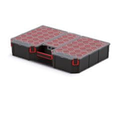 Prosperplast box organizér vysoký s krabičkami 57,7x39x10,5cm TAGER KTG604010B-S429 černý Kistenberg