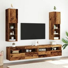 Vidaxl TV skříňky s LED osvětlením 2 ks old wood 30,5 x 30 x 102 cm