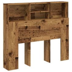 Vidaxl Čelo postele s úložným prostorem old wood 120 x 19 x 103,5 cm