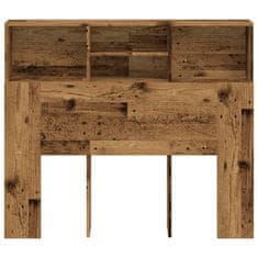 Vidaxl Čelo postele s úložným prostorem old wood 120 x 19 x 103,5 cm