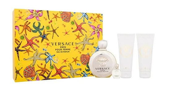 Versace Eros Pour Femme - EDP 100 ml + sprchový gel 100 ml + tělové mléko 100 ml + EDP 5 ml