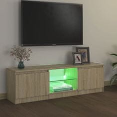 Vidaxl TV skříňka s LED osvětlením dub sonoma 120 x 30 x 35,5 cm