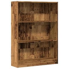 Vidaxl Knihovna old wood 80 x 24 x 109 cm kompozitní dřevo