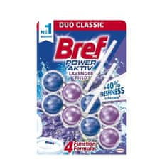 Bref WC blok Power Aktiv, lavender Field, 2x 50g