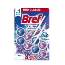 Bref WC blok Power Aktiv, lavender Field, 2x 50g