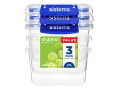 Sistema Sistema KLIP IT PLUS Krabička na potraviny sada 3 ks 2 klipy 400 ml