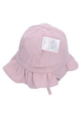 Sterntaler Klobouk lněný s mašlí na zavazování UV 50+ pink holka-35 cm-1-2 m