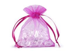 Dárkový pytlík 9x11 cm organza - růžová pink (10 ks)