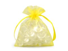 Dárkový pytlík 9x11 cm organza - žlutá (100 ks)