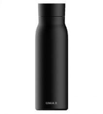 Umax chytrá láhev Smart Bottle U6 Black/ upozornění na pitný režim/ objem 600ml/ provoz 30 dní/ USB/ ocel