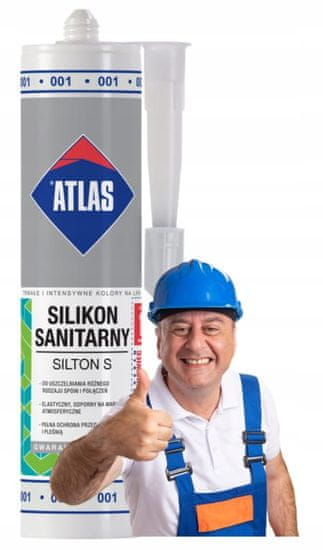 Atlas Sanitární elastický silikon 280 ml bílý S001