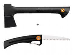 Fiskars Set sekera univerzální A6+pilka zahradní SW16 SOLID