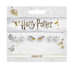 Carat Shop Harry Potter sada 3 naušnic Relikvie smrti/Zlatonka/Nástupiště 9 3/4