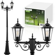 LUMILED Zahradní stojící lampa E27 černá lucerna BELLIS 200cm