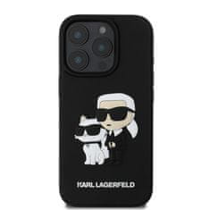 Karl Lagerfeld Zadní kryt 3D Rubber Karl and Choupette pro iPhone 16 Pro Max Black