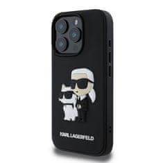 Karl Lagerfeld Zadní kryt 3D Rubber Karl and Choupette pro iPhone 16 Pro Max Black