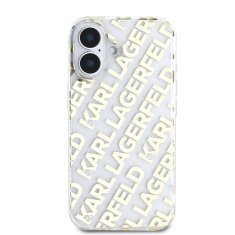 Karl Lagerfeld Zadní kryt IML Electroplated Repeated Logo pro iPhone 16 Gold