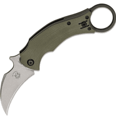 Fox Knives FX-591 ODSW BLACK BIRD kapesní nůž - karambit 6,5 cm, Stonewash, zelená, G10