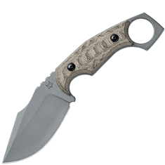 Fox Knives FX-633 MOD Monkey Thumper taktický nůž - karambit 9 cm, Stonewash, zelená, Micarta, Kydex