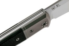 LionSteel GT01 GBK Niolox blade, Black G10 Handle, Titanium Bolster & Liners