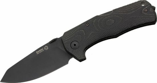 LionSteel TM1 MB kapesní nůž 9 cm, celočerná, Micarta, rozbíječ skla