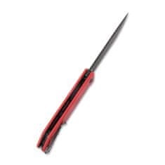 KUBEY KU253B Pylades Red Black kapesní nůž 11,8 cm, černá, červená, G10, spona