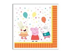 Peppa Pig Papírové ubrousky Prasátko Peppa 33x33cm 16 ks