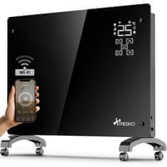 Tresko Smart Skleněný konvektor 1500 W GPH-15EA Černý