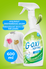 GRASS GRASS G-Oxi white spray odstraňovač skvrn ve spreji, 600 ml s bělidlem