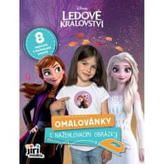 Omalovánky s nažehlovacími obrázky Ledové království