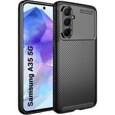 Techsuit Kryt Samsung Galaxy A15 5G / A15 4G, Techsuit CarbonFiber černý