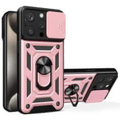 Techsuit Kryt iPhone 15 Pro, Techsuit CamShield Pro rose gold